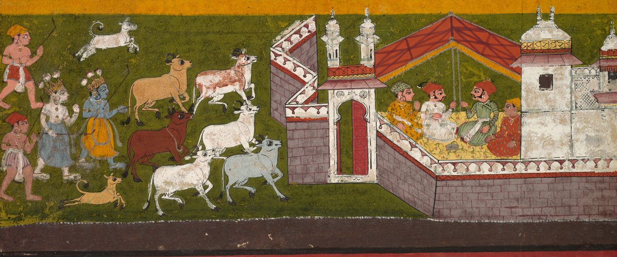 Krishna en Balarama Naderen Mathura door Unknown artist