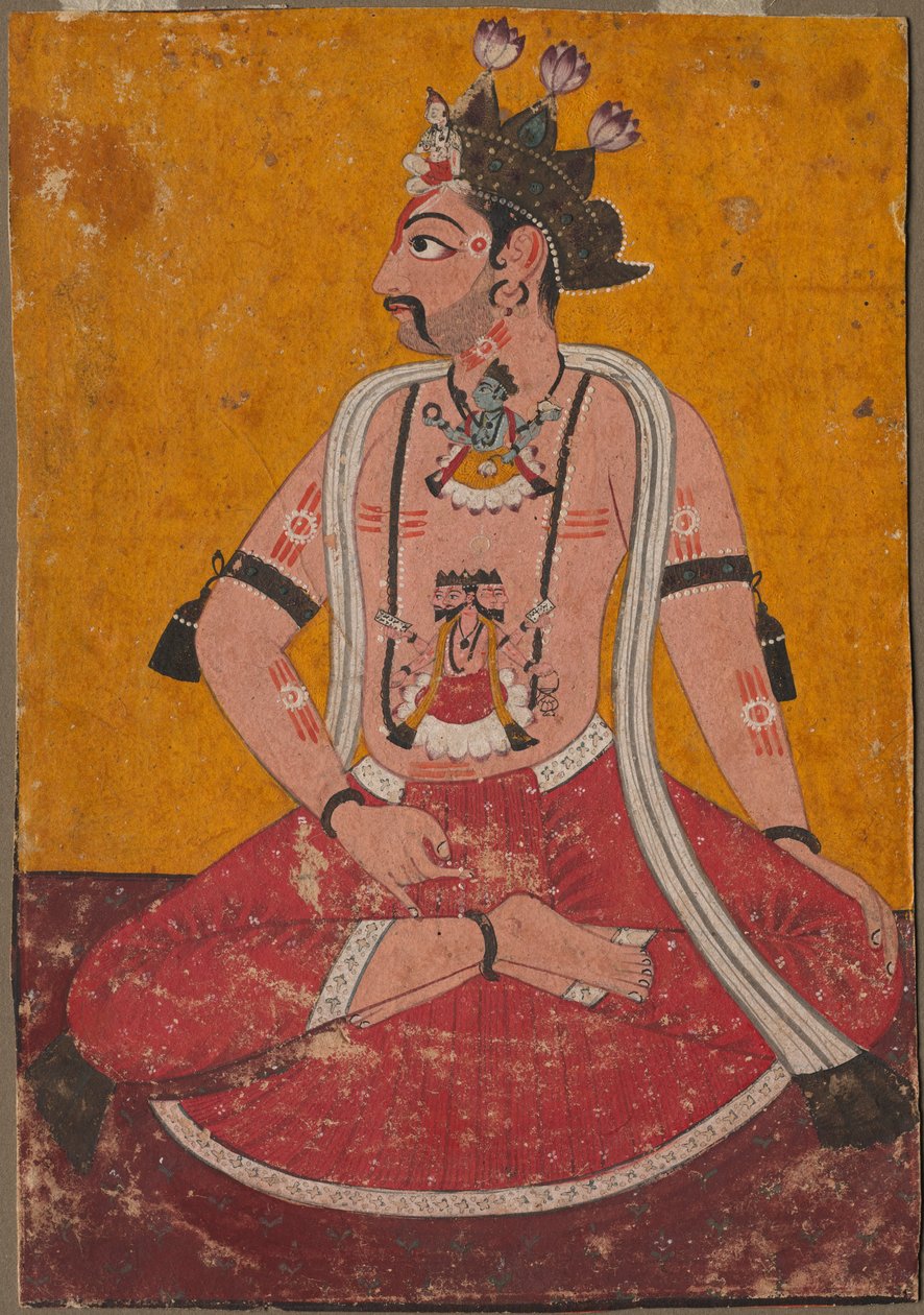 Man Dhata in Yogi-positie door Unknown artist
