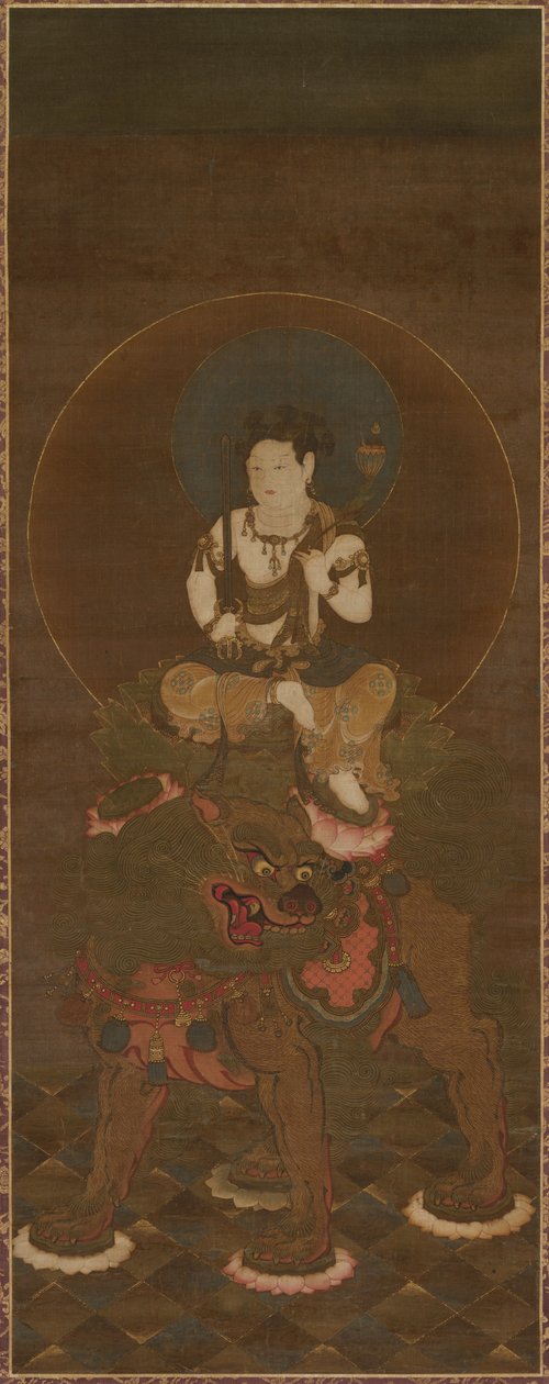 Monju met Vijf Chignons (Gokei Monju) door Unknown artist