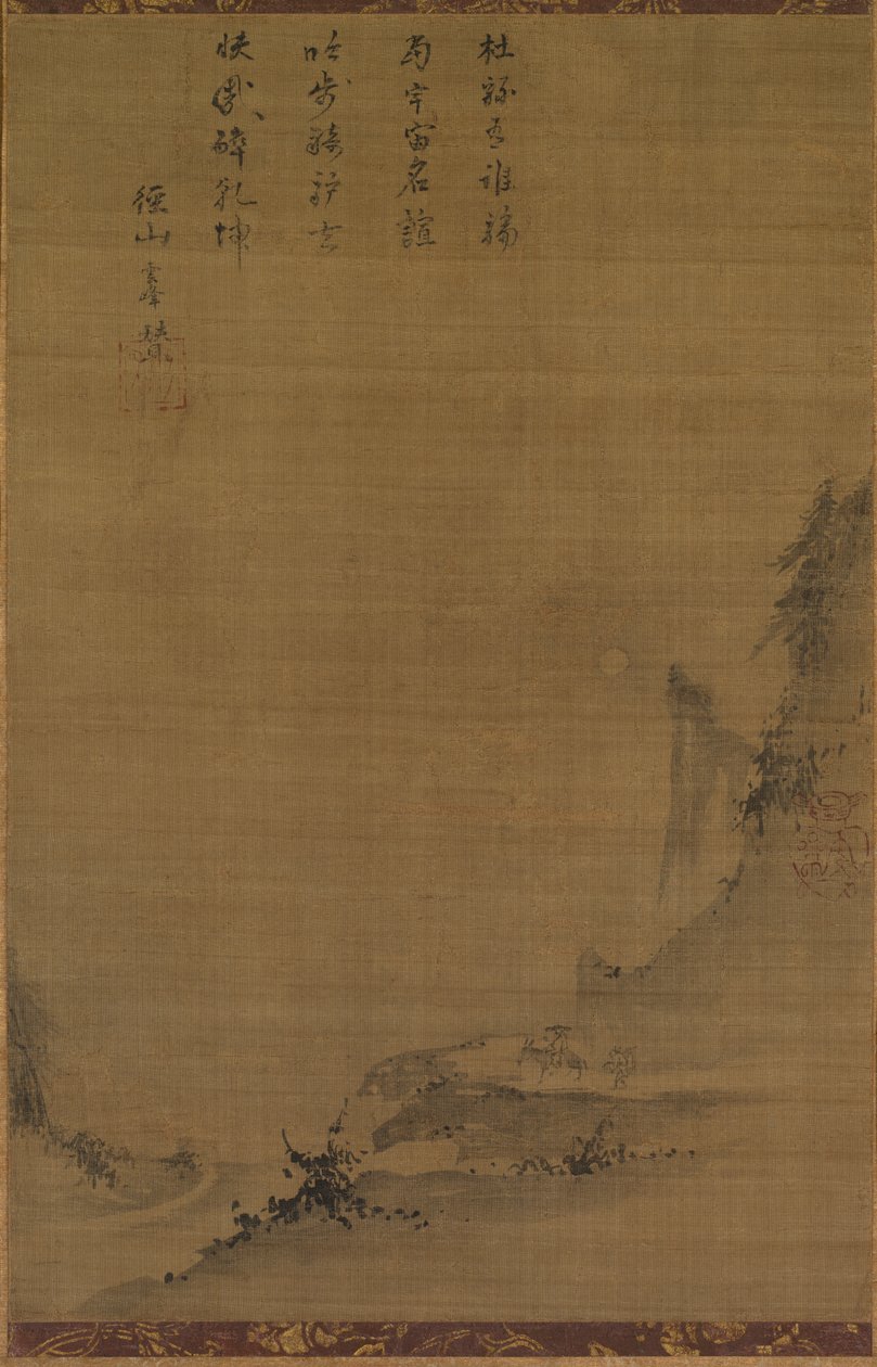 Berglandschap in Maanlicht door Unknown artist