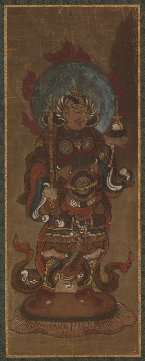 Een van de twaalf deva: Bishamon-ten (<em>Vaisravana</em>) door Unknown artist