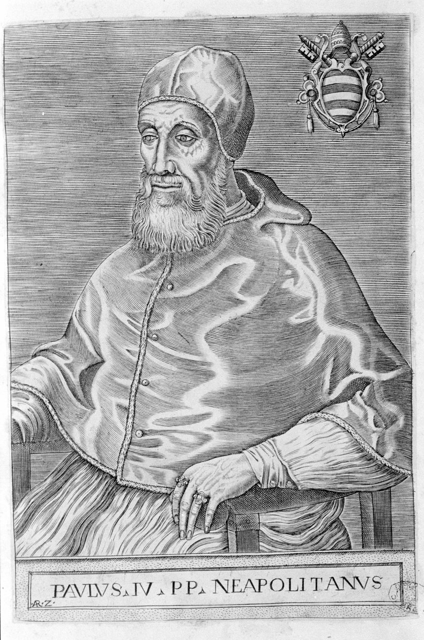 Paulus IV (1476 - 1559) door Unknown artist