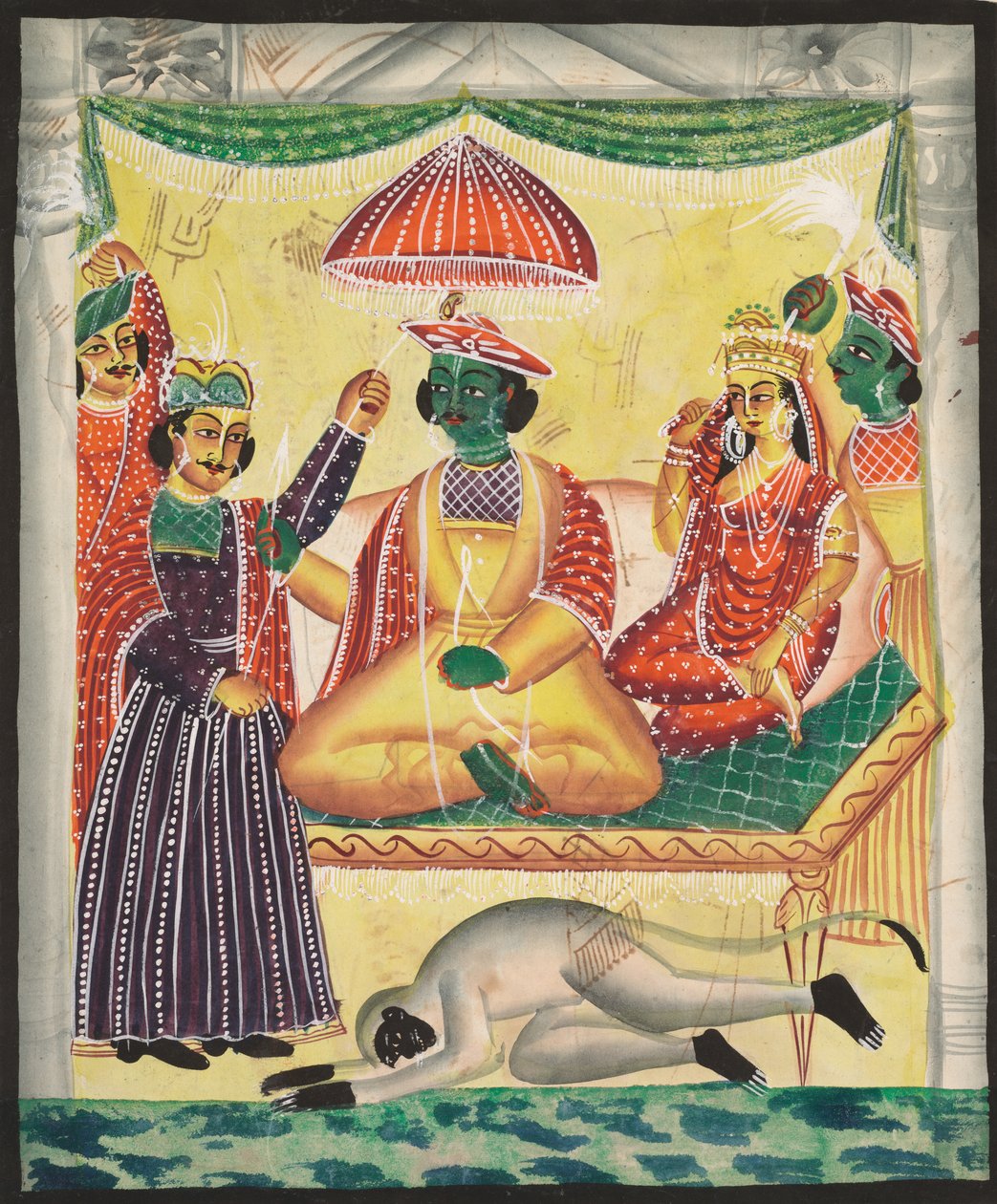Rama en Sita (recto) door Unknown artist