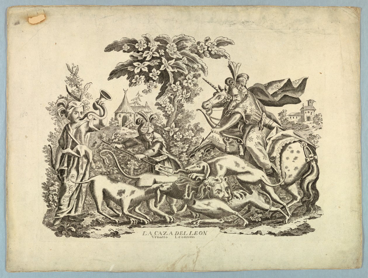 De Leeuwenjacht door Unknown artist
