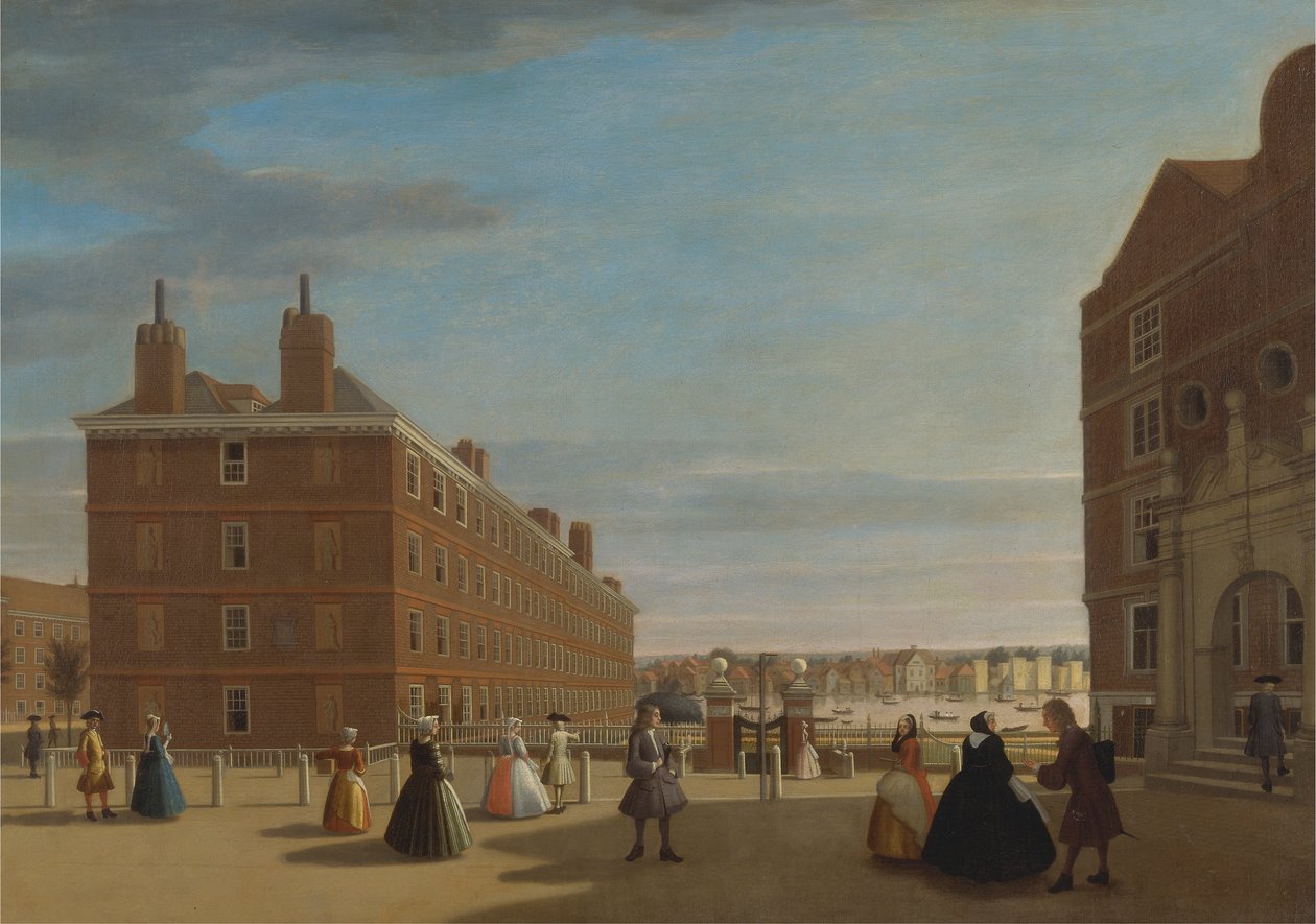 De Paper Buildings, Inner Temple, Londen door Unknown artist