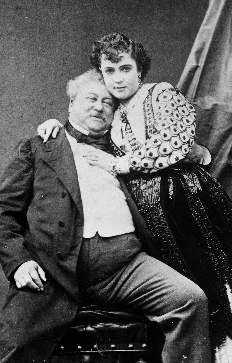 Alexandre Dumas en Adda Mellen door Unknown photographer