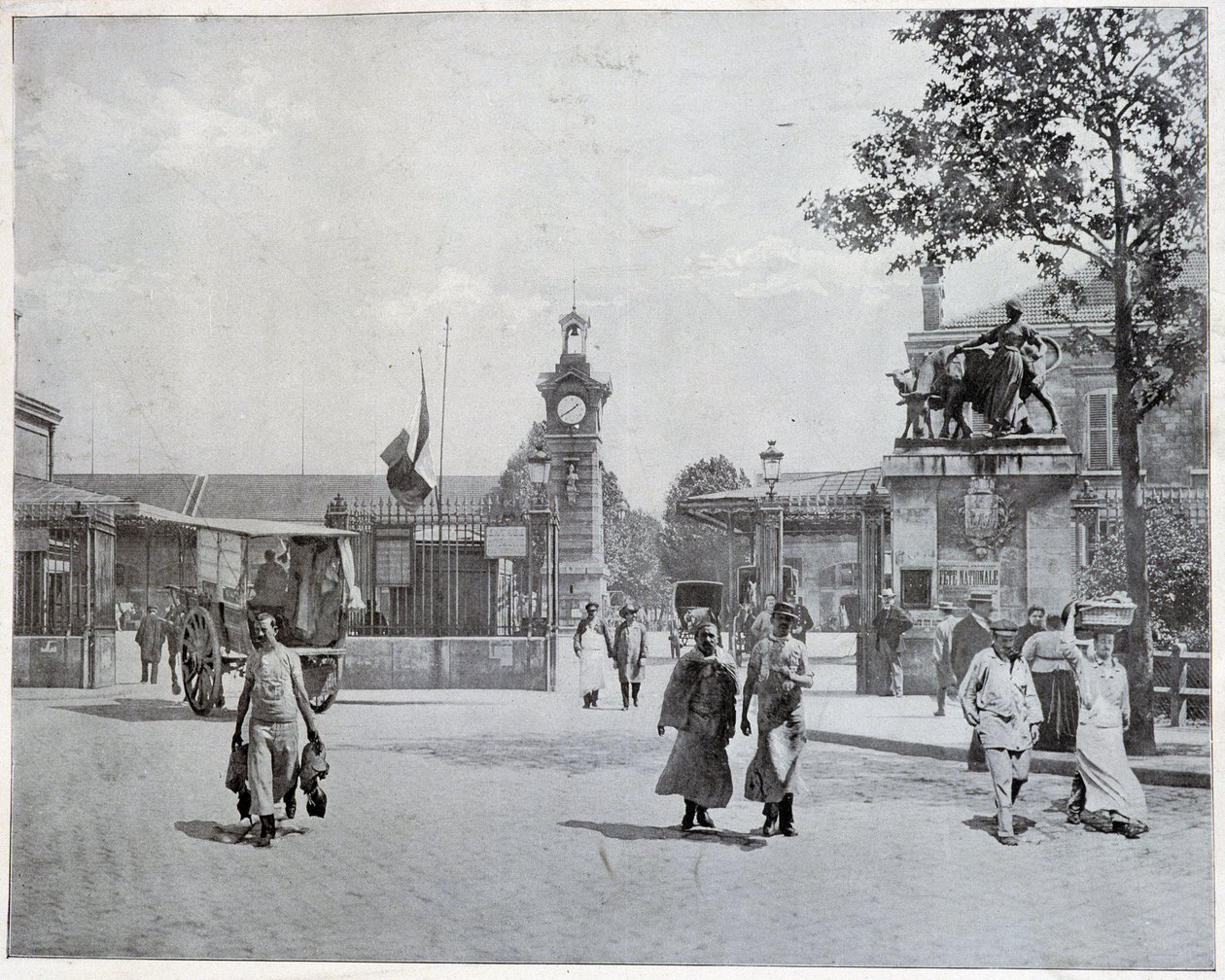 Ingang van de slachthuizen de la Villette door Unknown photographer