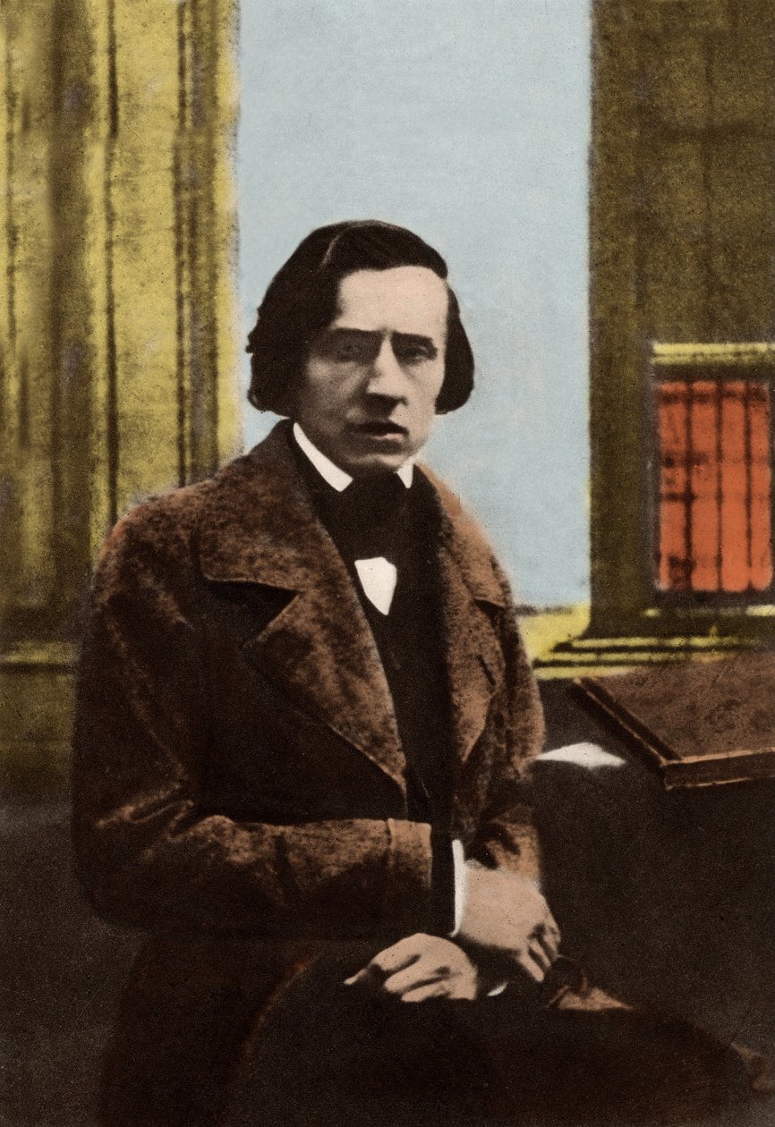 Portret van Frederic Chopin (1810-1849) door Unknown photographer