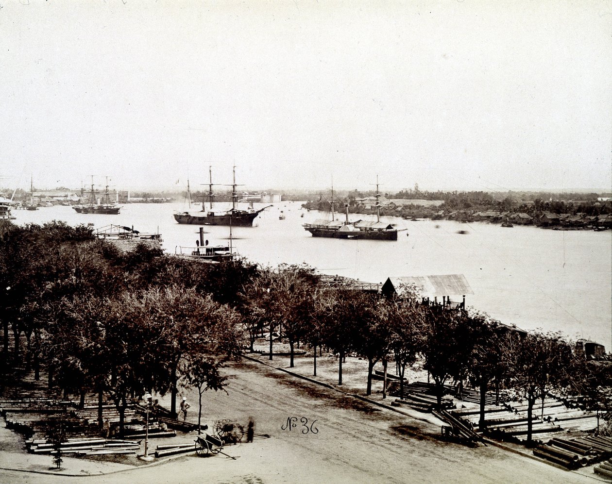 Saigon rivier, Vietnam door Unknown photographer