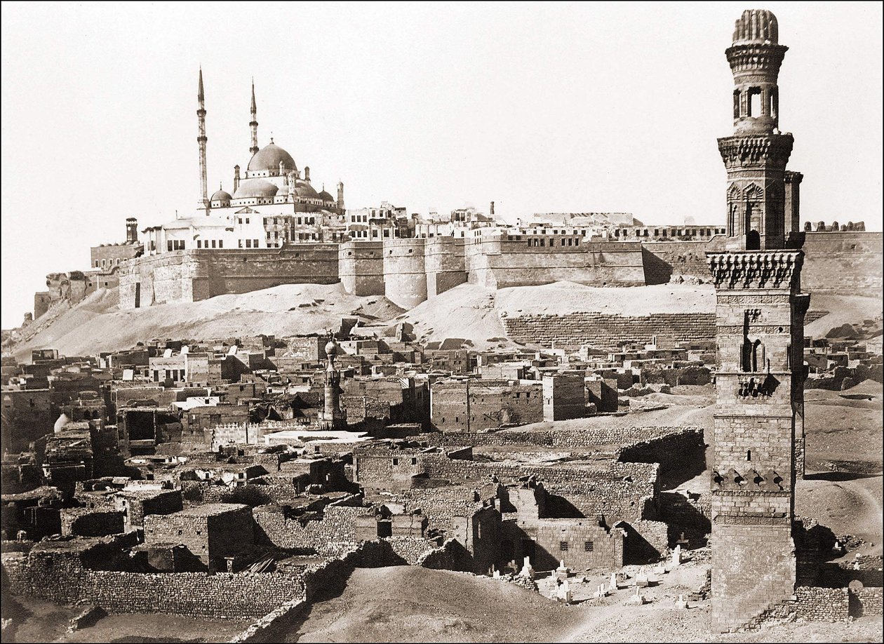 Zicht op Caïro, foto rond 1870. door Unknown photographer