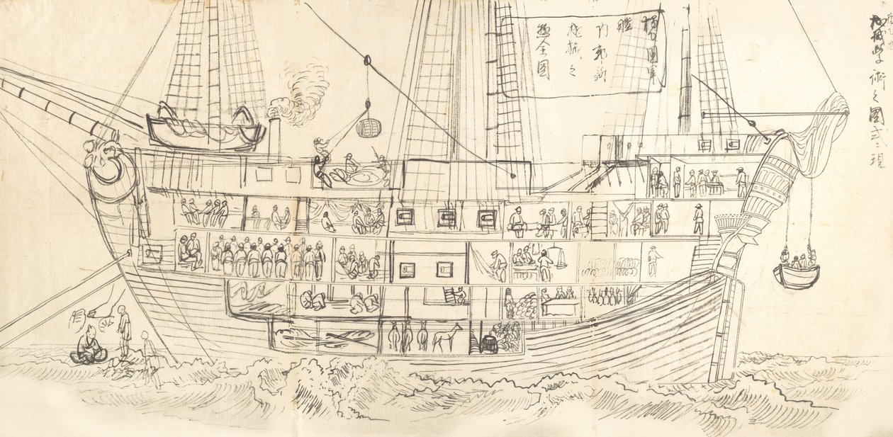 Interieur van een Duits Slagschip, 19e eeuw door Unsen
