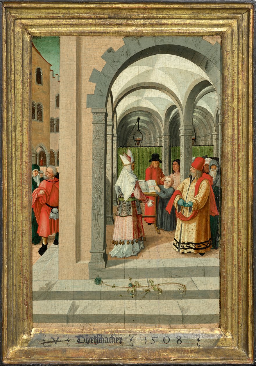 De twaalfjarige Jezus in de tempel door Urban Görtschacher
