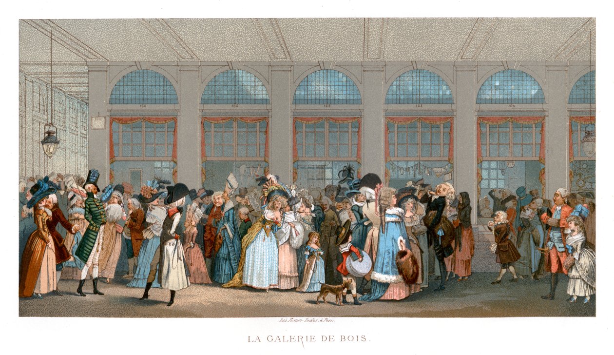 De Galerie de Bois, Parijs, 1787, 1885 door Urrabieta