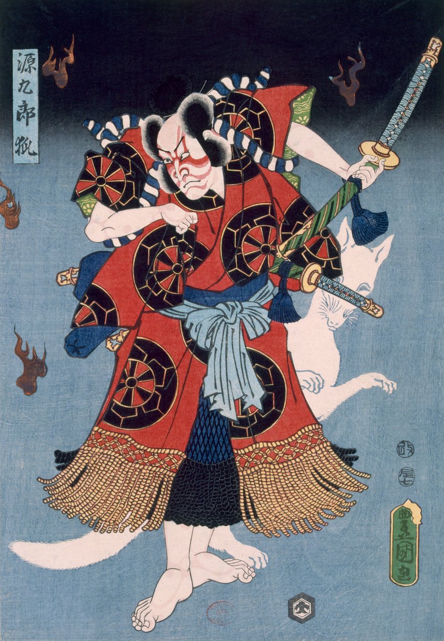 De krijger door Utagawa Kunisada