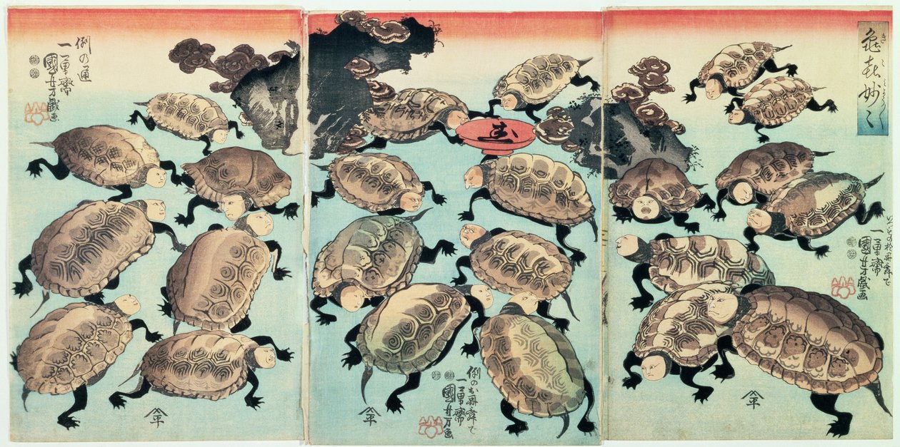 Kinki-Myo-Myo (Zeer, zeer grappig) door Utagawa Kuniyoshi