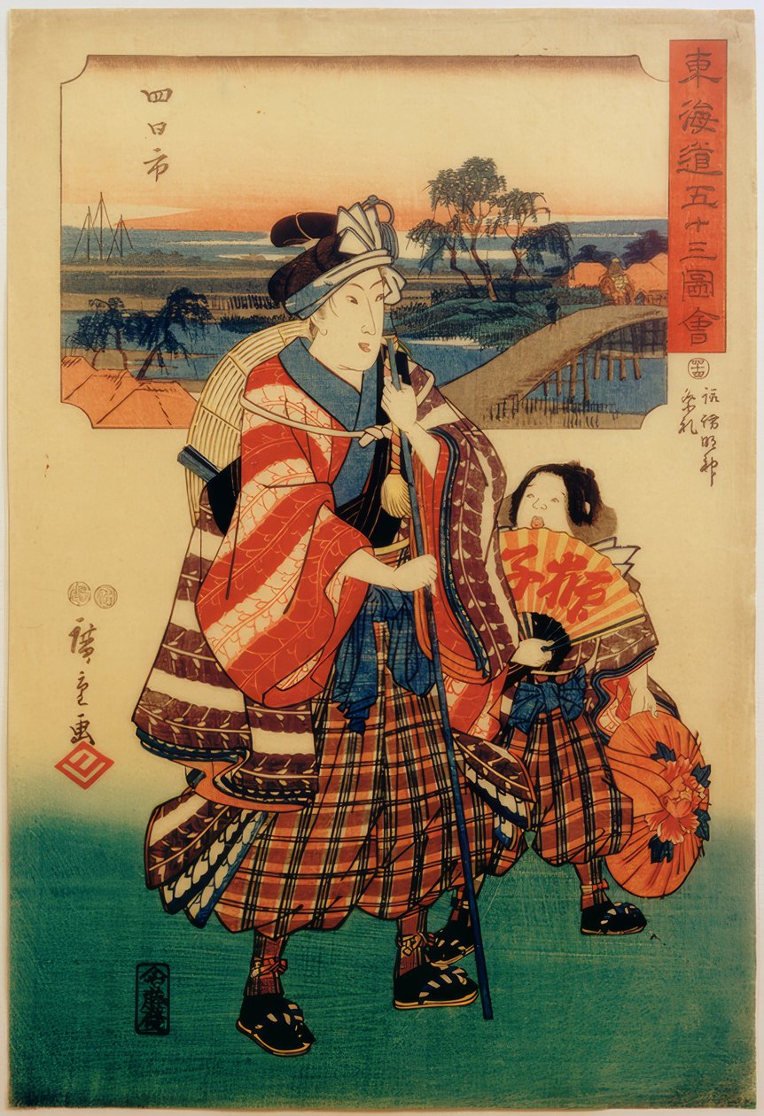 Yokkaichi door Utagawa Hiroshige