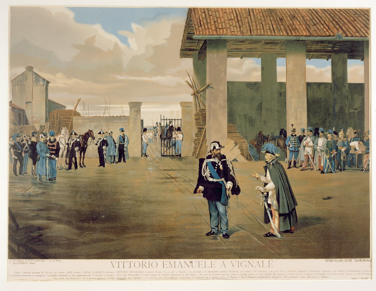 De wapenstilstand van Vignale door V. Malinverno