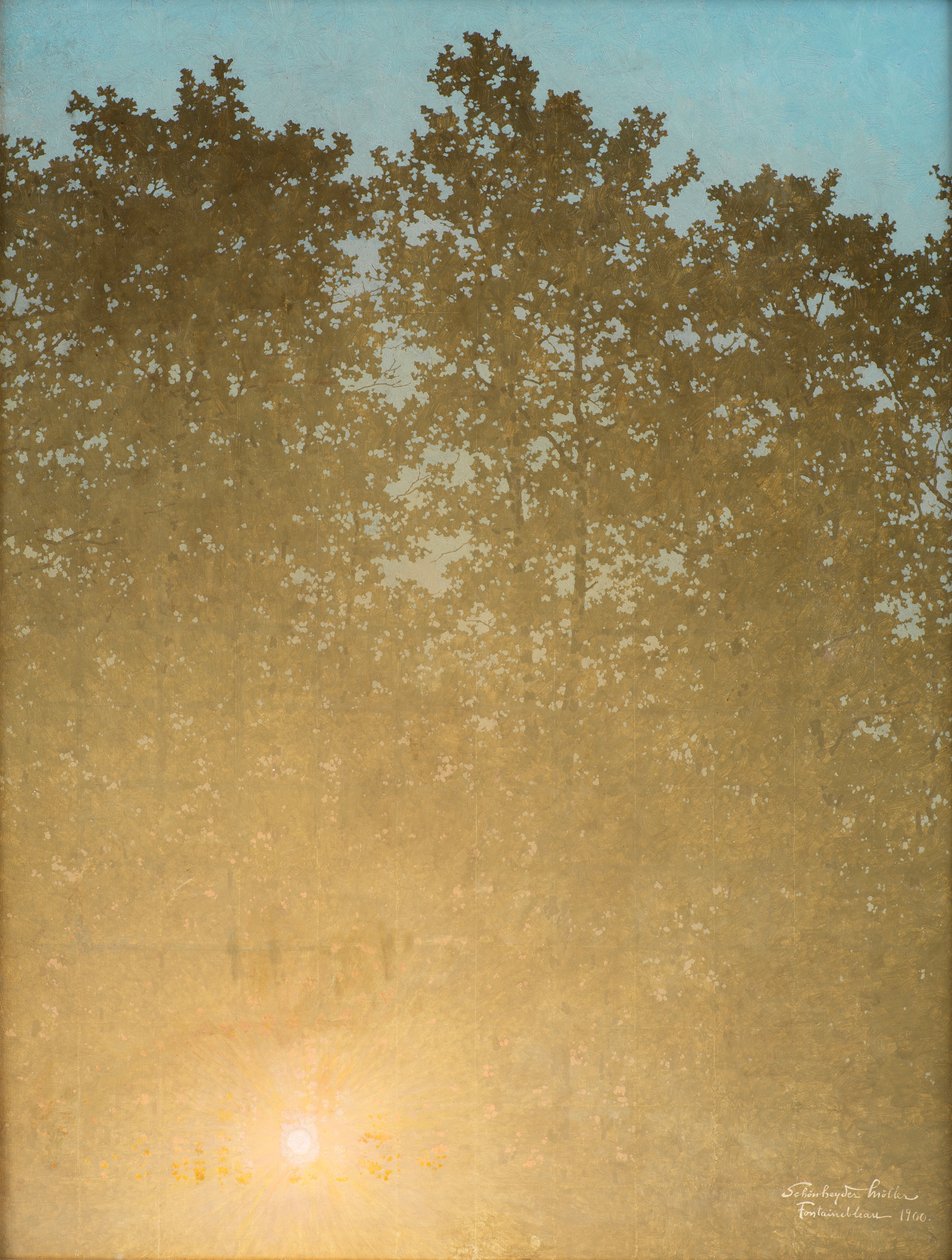 Zonsondergang. Fontainebleau, 1900 door Valdemar Schønheyder Møller