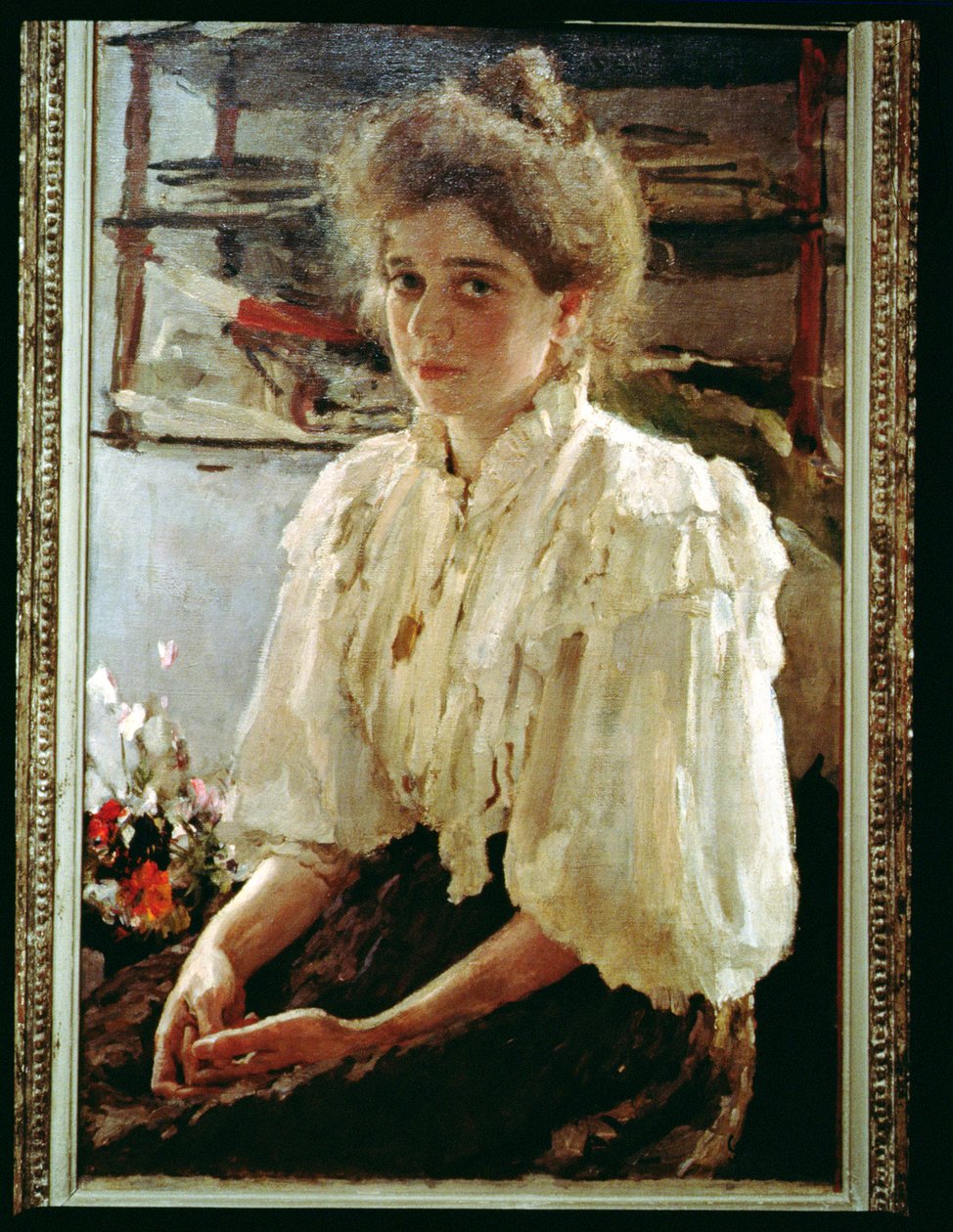 Portret van Madame Lwoff, 1895 door Valentin Aleksandrovich Serov