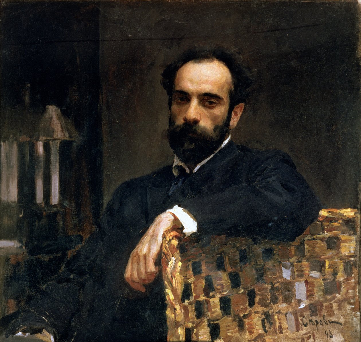 Portret van de kunstenaar Isaak Ilyich Levitan (1860-1900), 1893 door Valentin Aleksandrovich Serov
