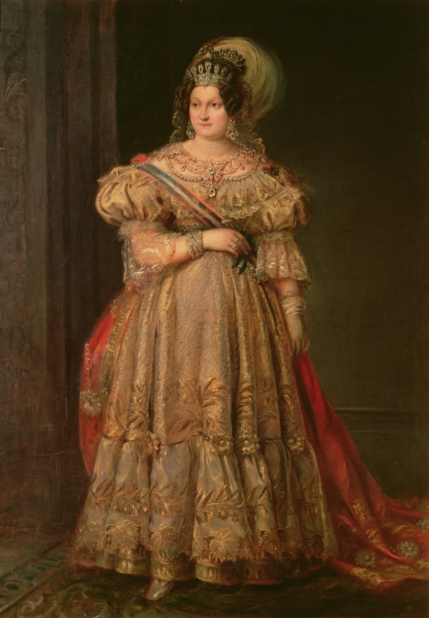 Maria Christina de Bourbon (1806-1878) door Valentin Carderera y Solano