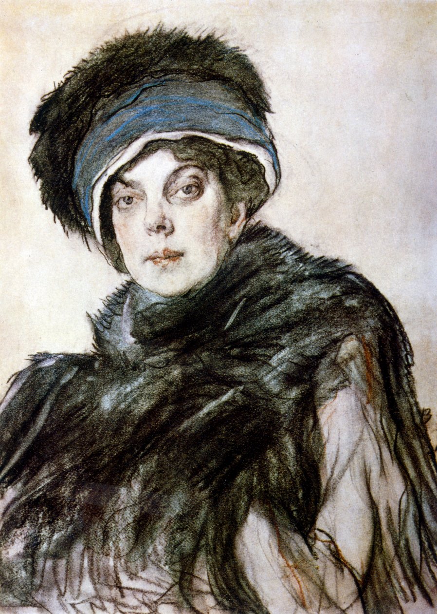 Portret van Prinses Olga Orlova door Valentin Aleksandrovich Serov