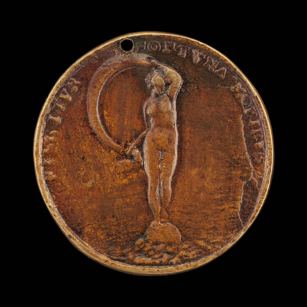 Fortuna met een sluier [achterkant], 1584 door Valentin Maler