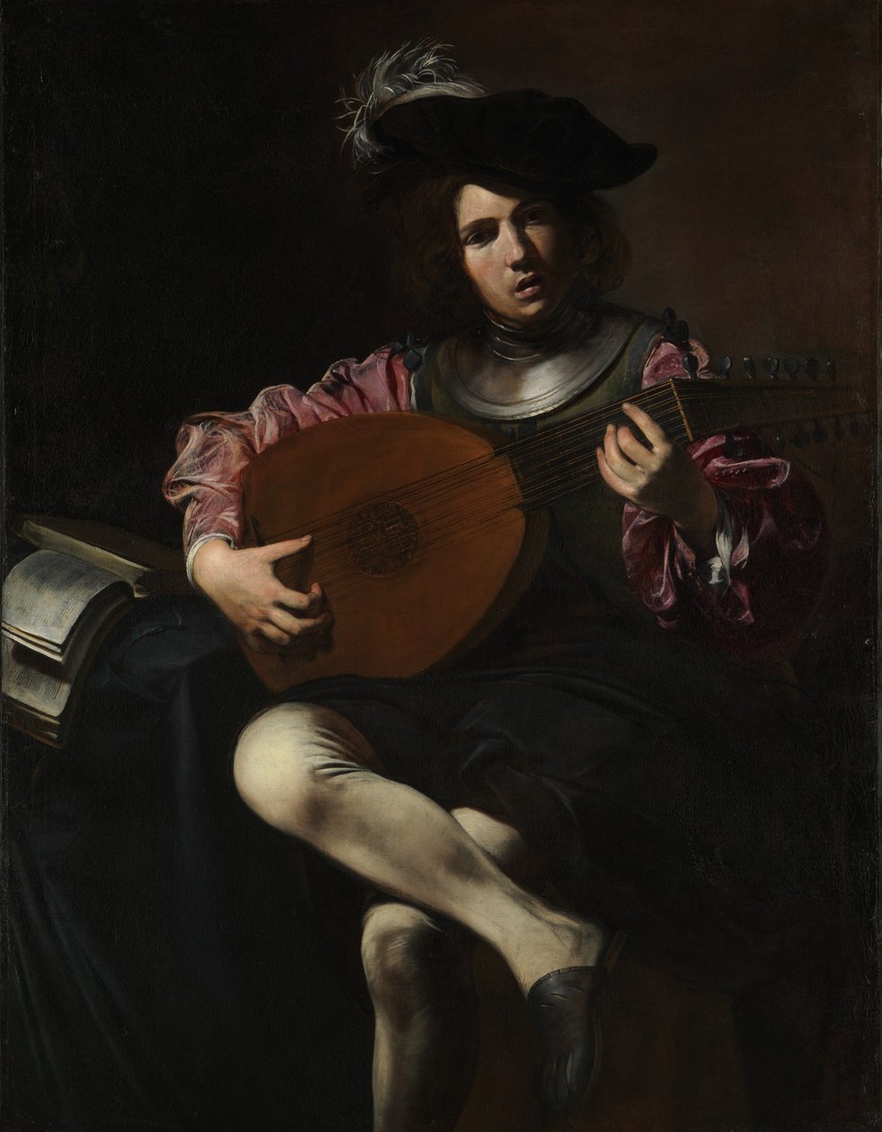 Luitspeler door Valentin de Boulogne