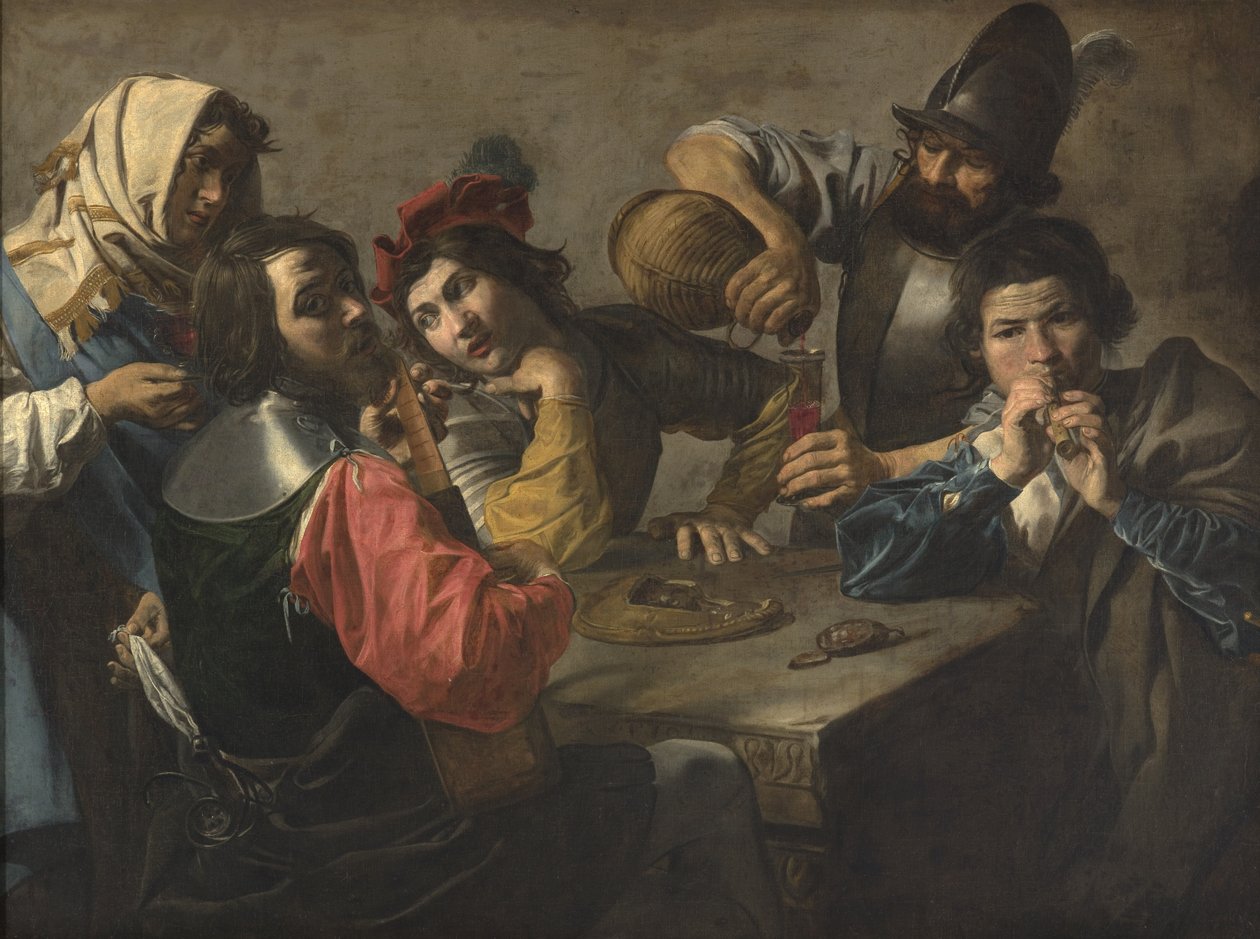 Het Concert door Valentin de Boulogne