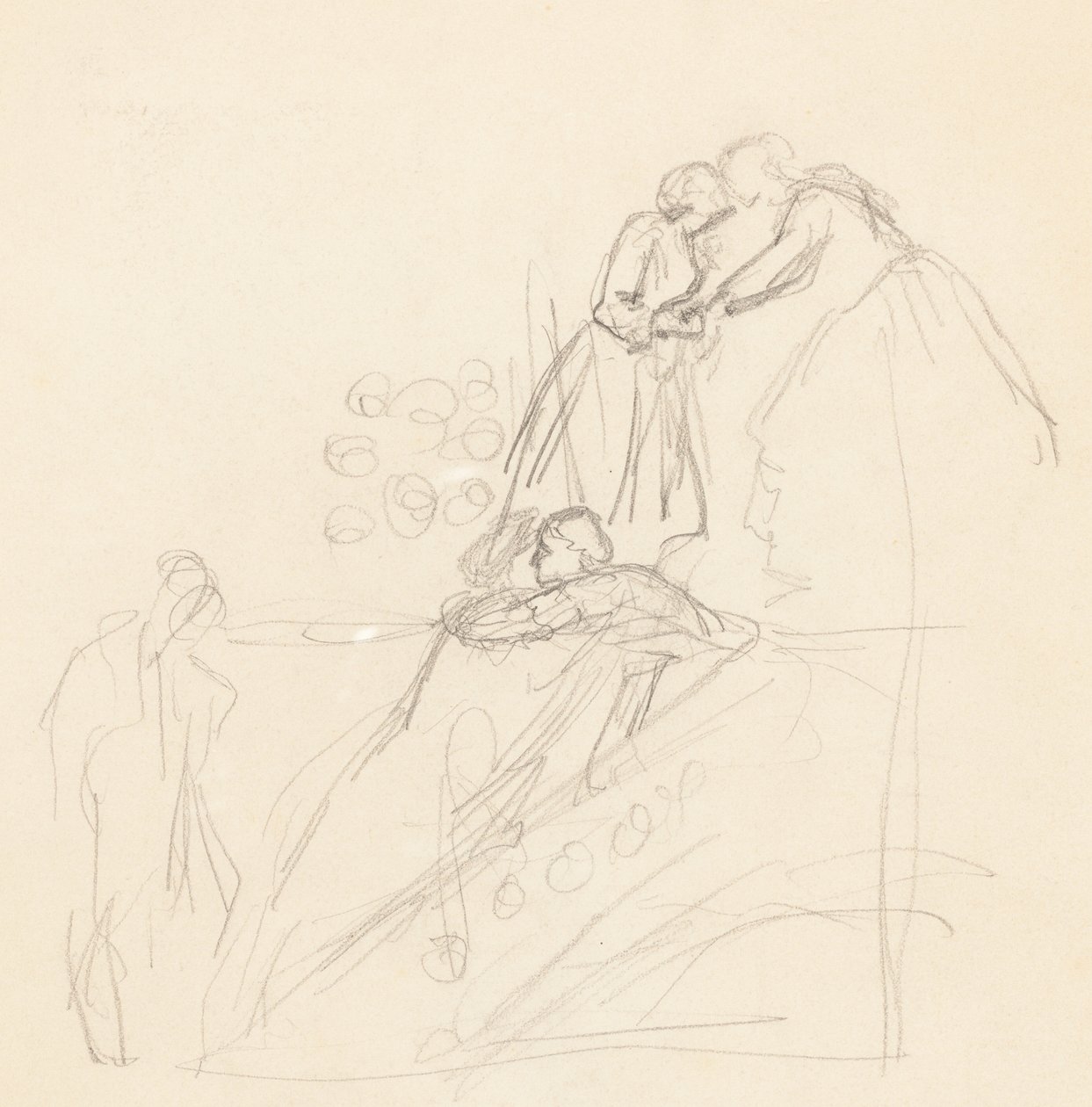 Figurenstudies [verso] door Valentine Cameron Prinsep