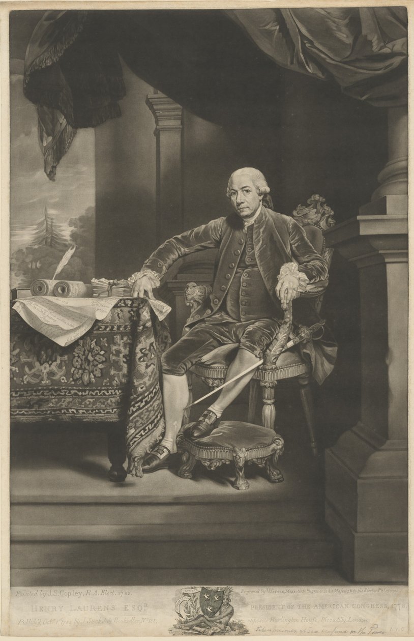 Henry Laurens, 1782 door Valentine Green