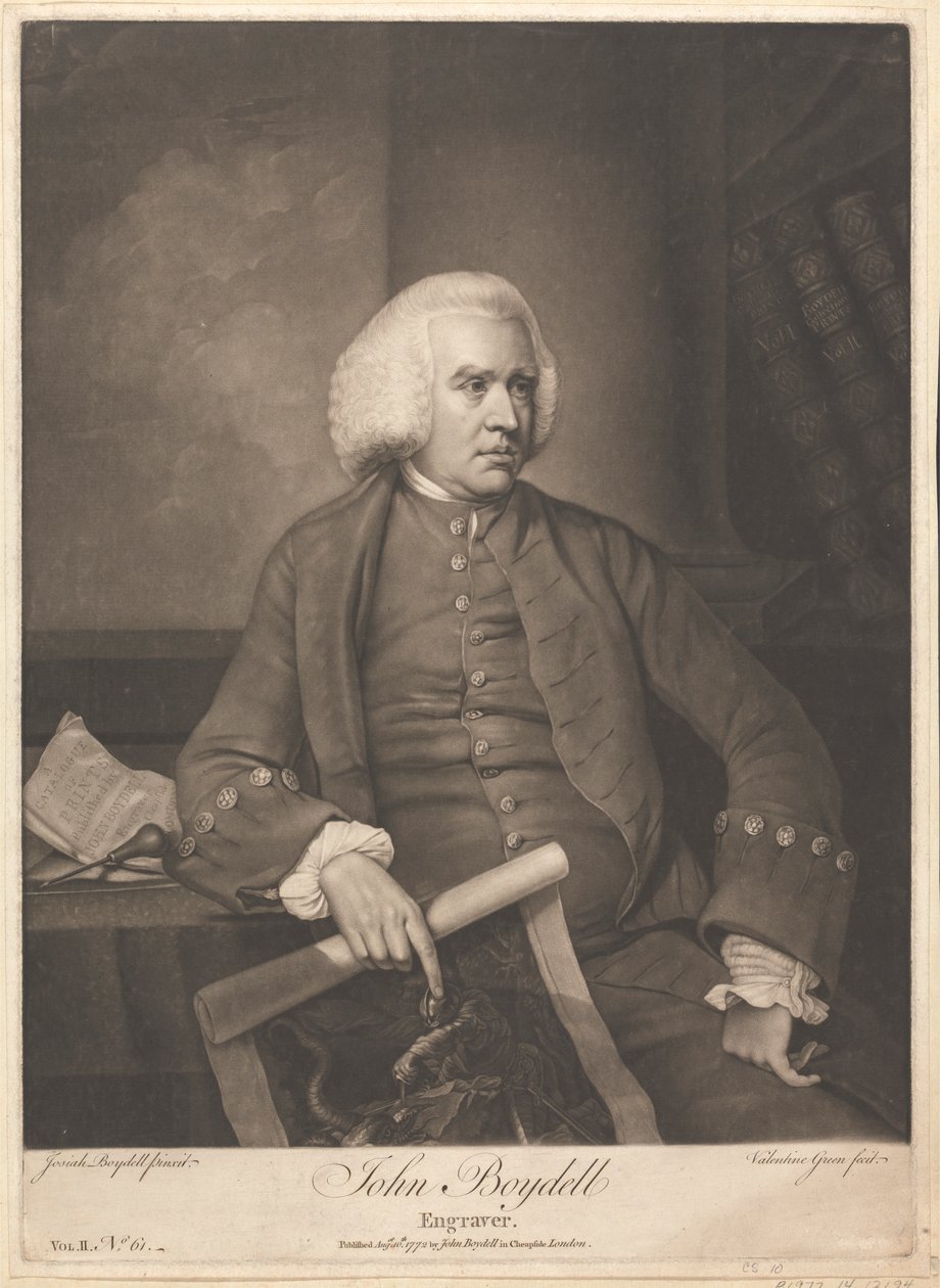 John Boydell, graveur door Valentine Green