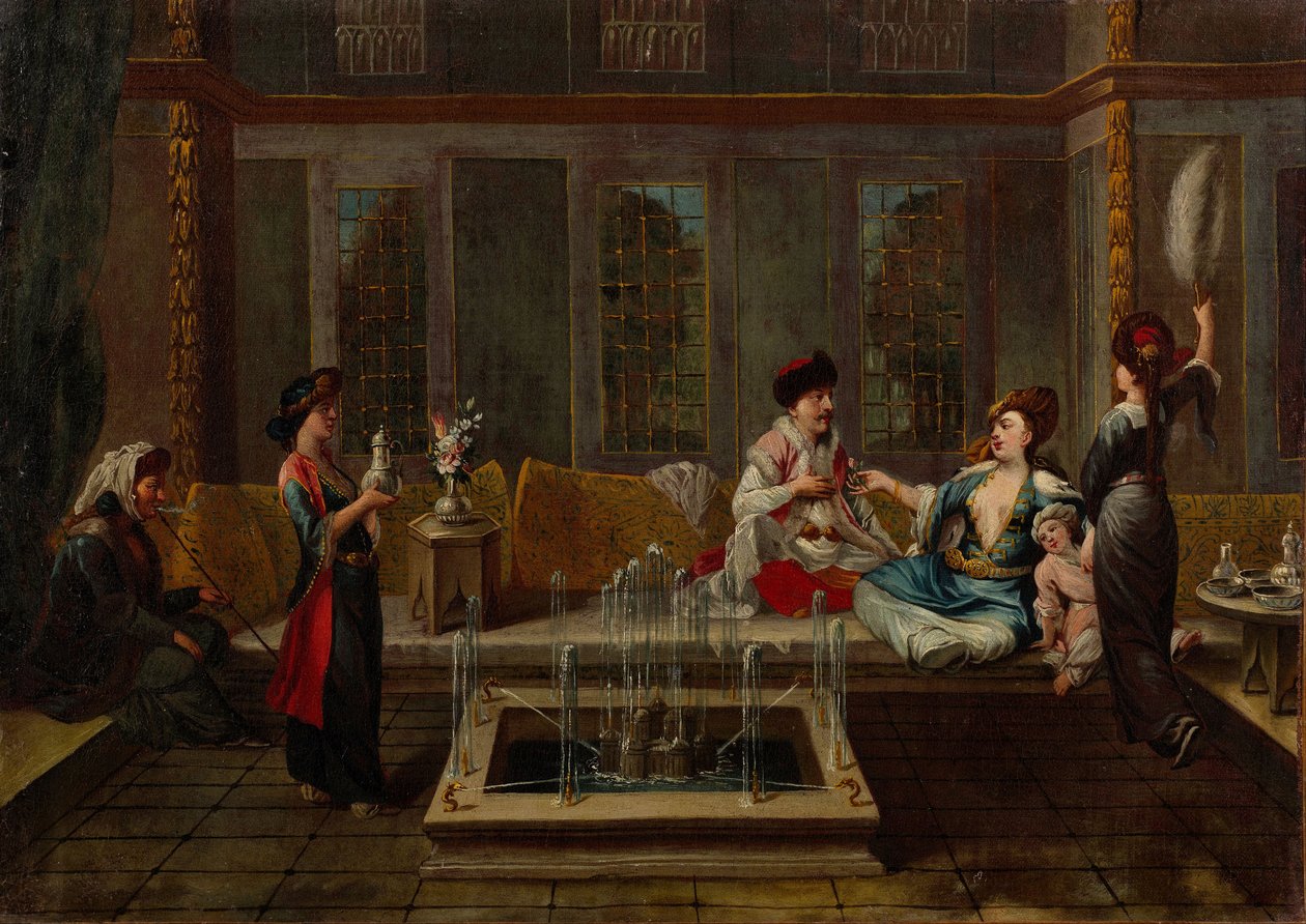 Het Gesprek, 1730s door Vanmour