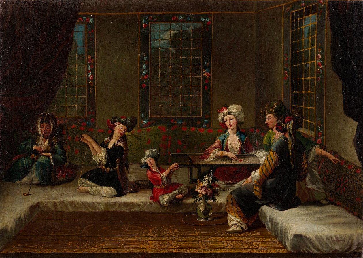 Vrouwen borduren door Vanmour