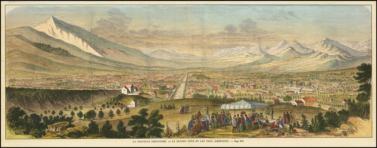 1863 uitzicht Salt Lake City door Various