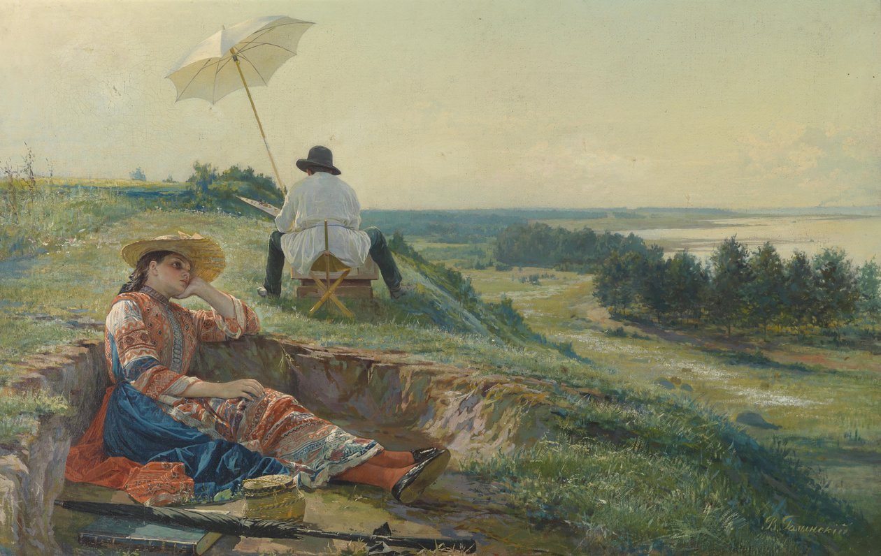 Een hete zomerdag door Vasili Andreyevich Golynsky