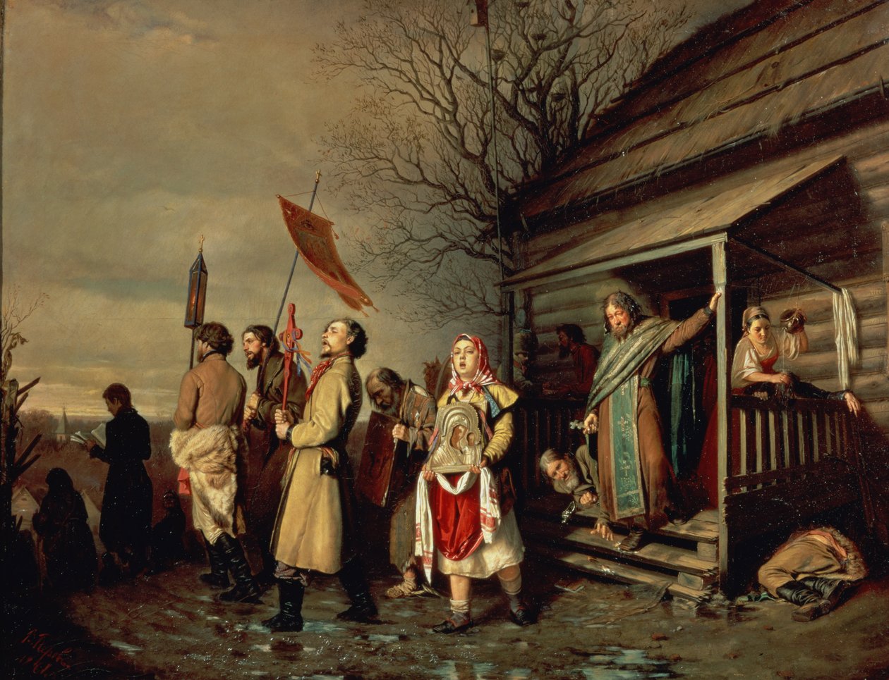 Paasprocessie door Vasili Grigorevich Perov