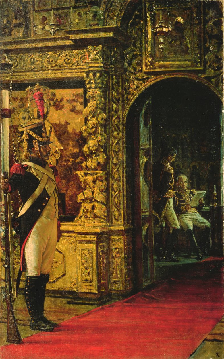 Maarschalk Davout in het Chudov-klooster, Kremlin van Moskou, 1900 door Vasili Vasilievich Vereshchagin