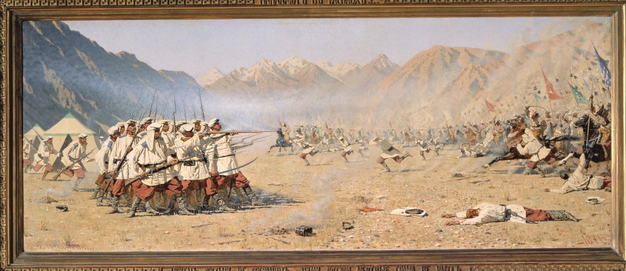 Verrassingsaanval, 1871 door Vasili Vasilievich Vereshchagin