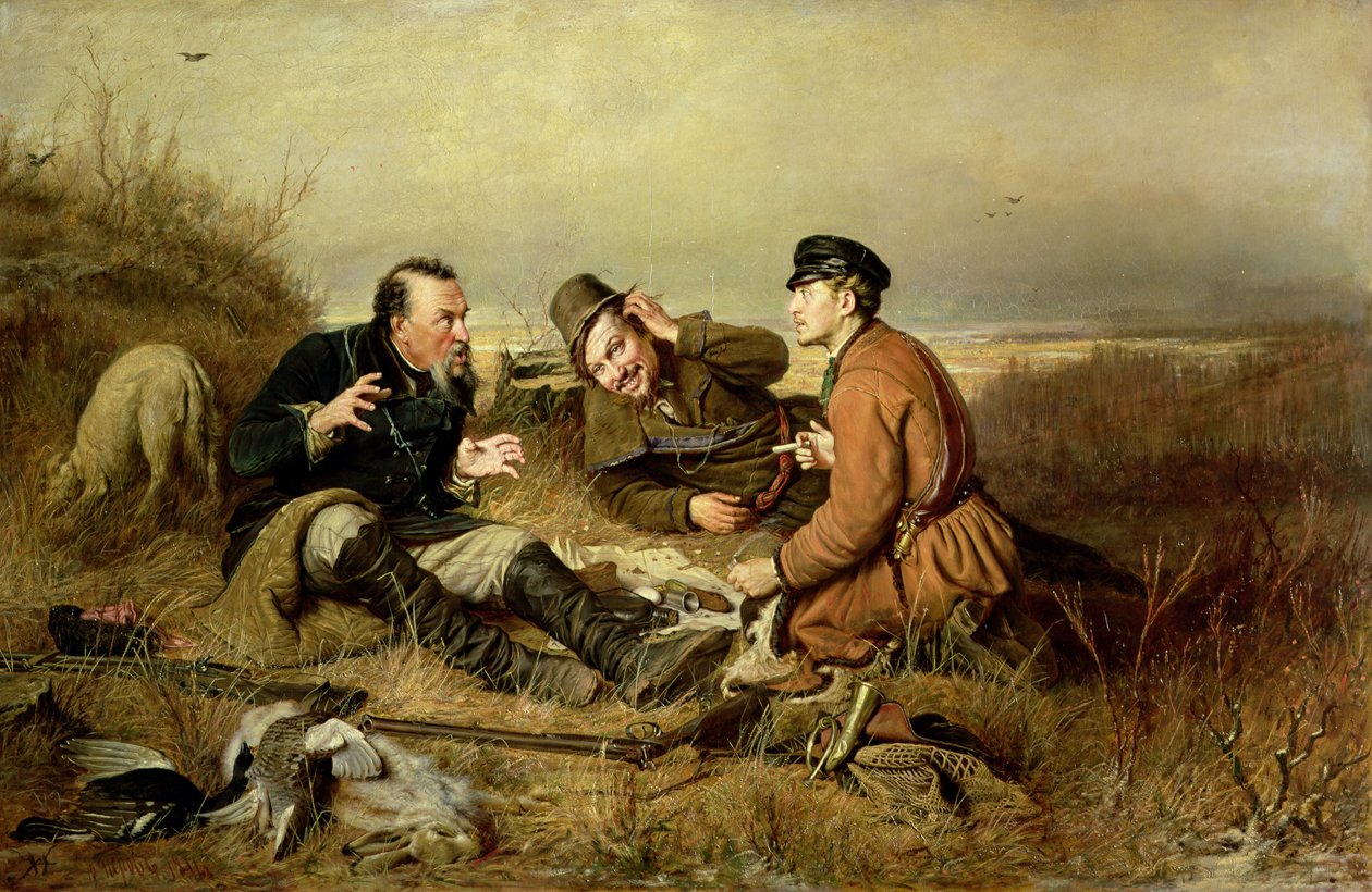 Jagers, 1816 door Vasili Grigorevich Perov