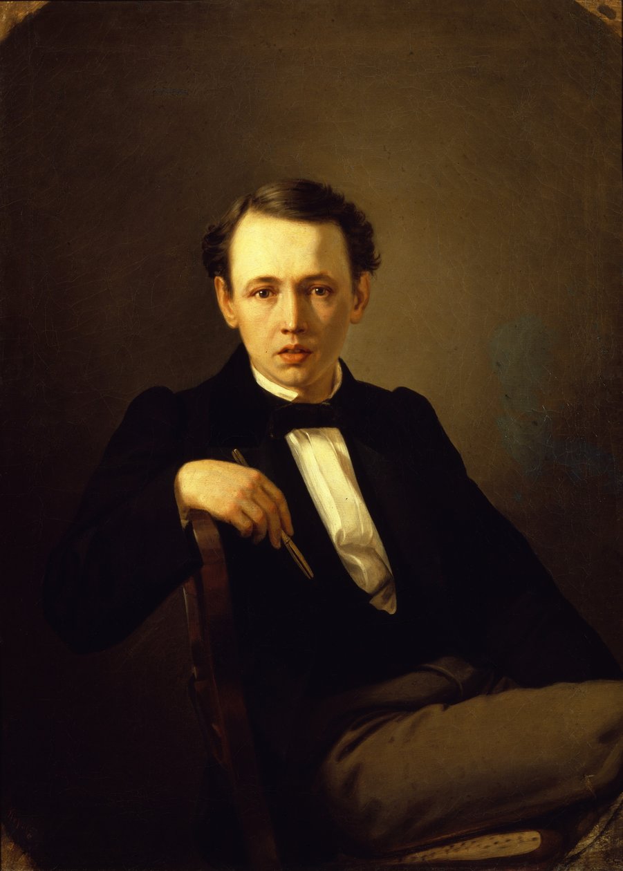 Zelfportret, 1851 door Vasili Grigorevich Perov
