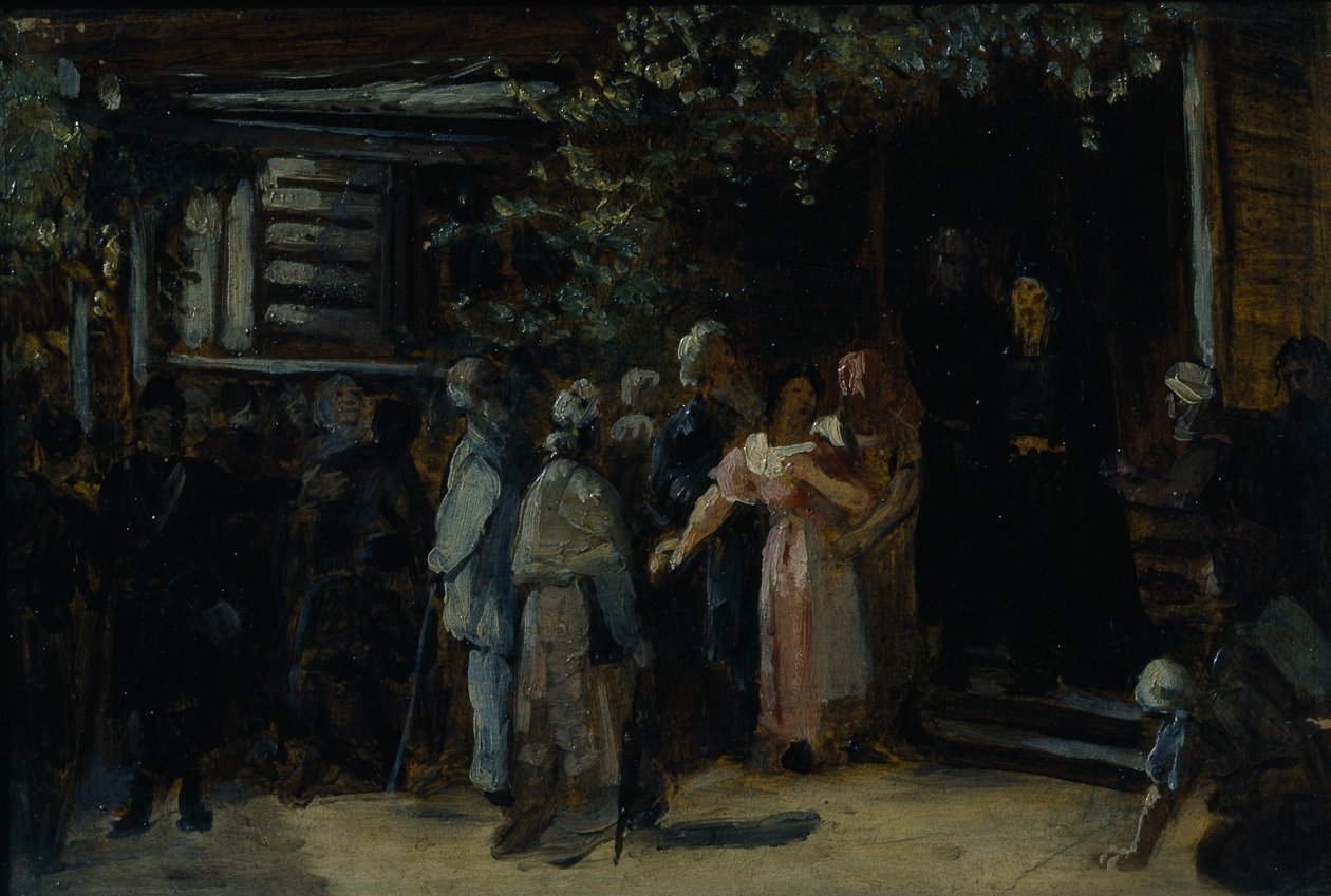 Een Kluizenaar Bezoeken, 1870s door Vasili Grigorevich Perov