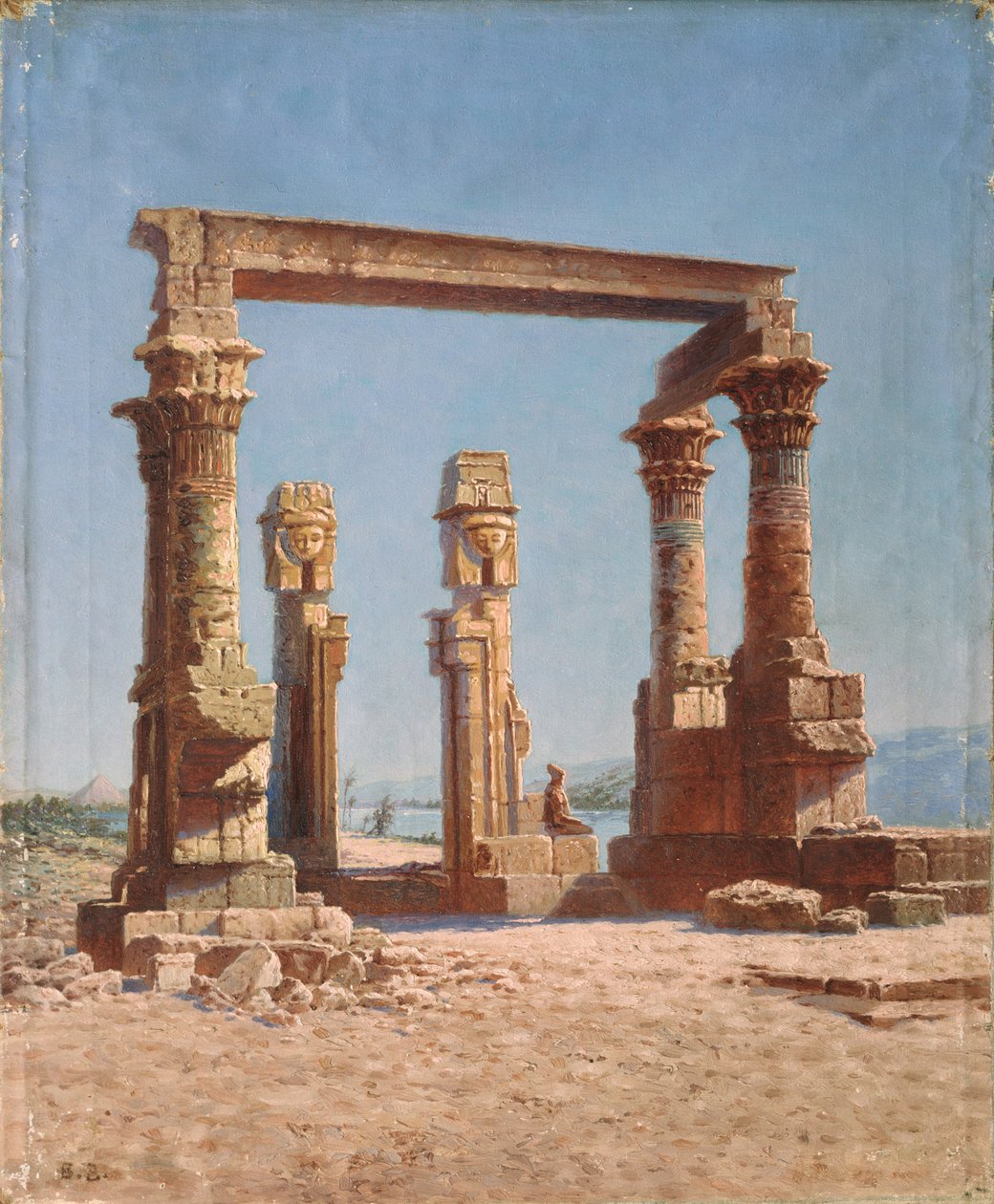 Een Egyptische tempelruïne door Vasili Vasilievich Vereshchagin