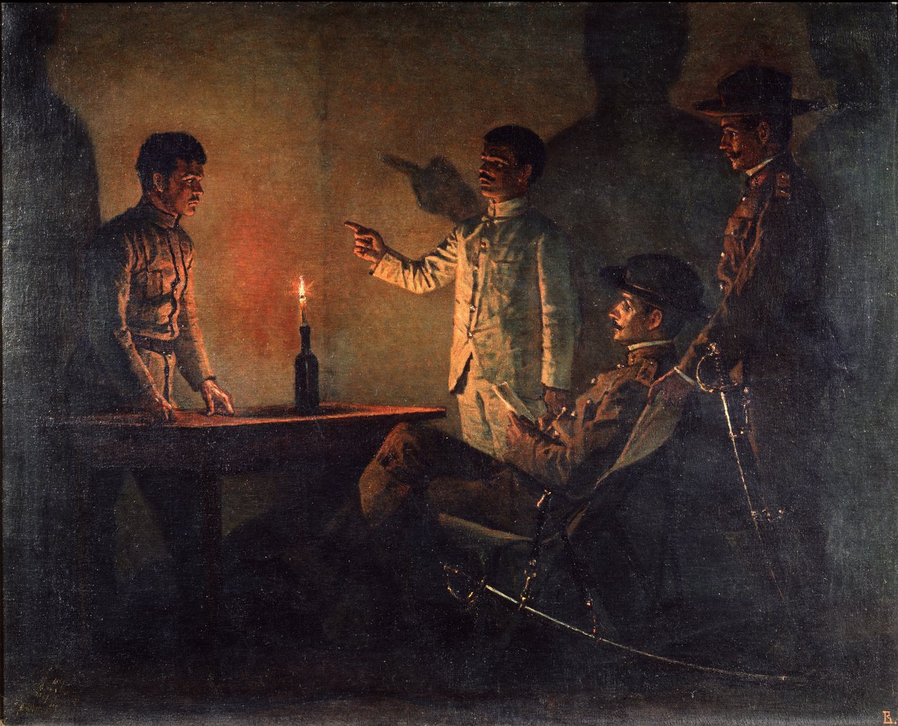 Ondervraging van een Deserteur, c. 1901-1902 door Vasili Vasilievich Vereshchagin