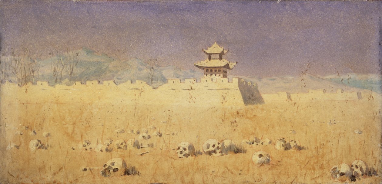 Ruïnes in Chuguchak, Xinjiang, 1869 door Vasili Vasilievich Vereshchagin