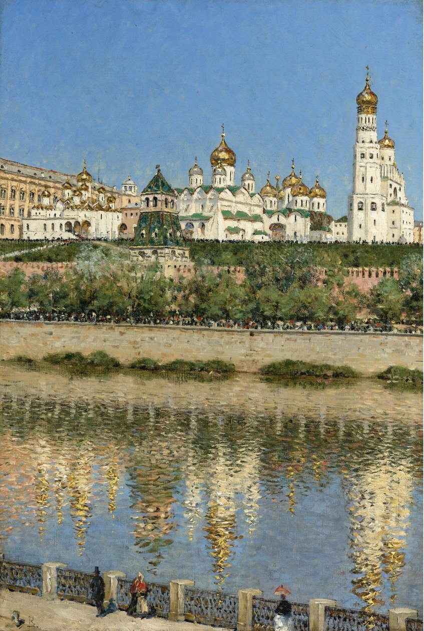 Uitzicht op het Kremlin van Moskou door Vasili Vasilievich Vereshchagin