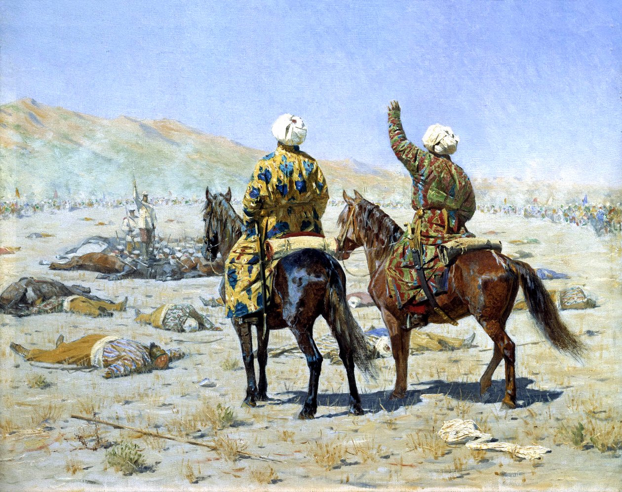 Vredesonderhandelaars, 1873 door Vasili Vasilyevich Vereshchagin