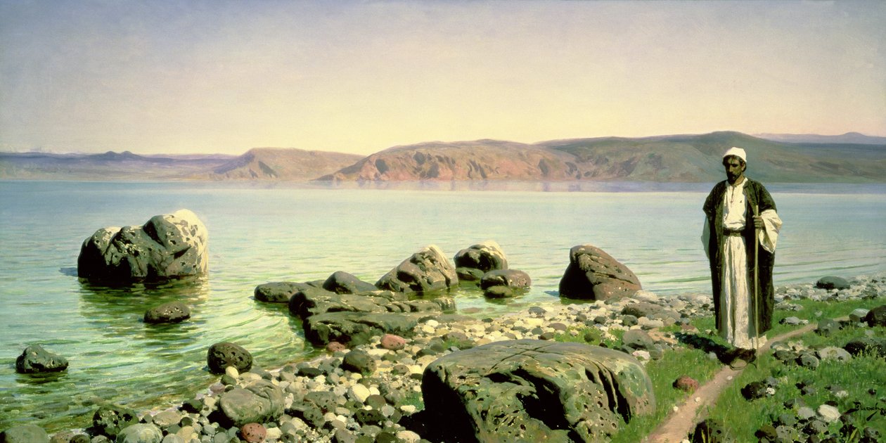 Aan het Meer van Galilea, 1888 door Vasilij Dmitrievich Polenov