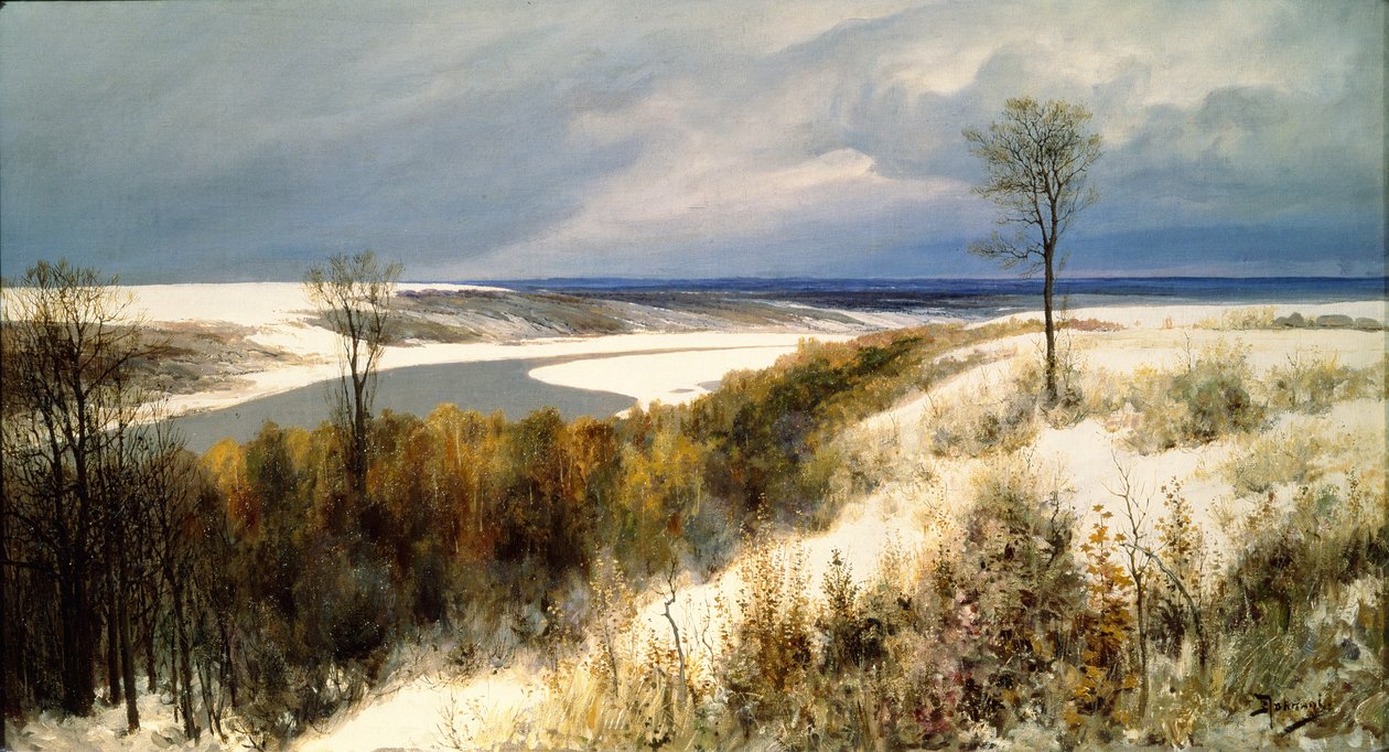 Vroege Sneeuw, 1891 door Vasilij Dmitrievich Polenov