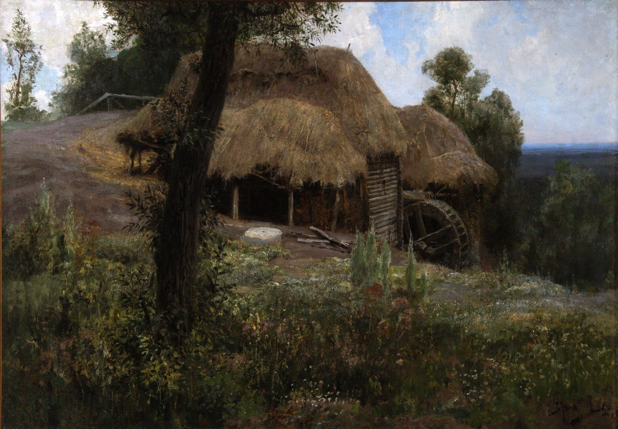 Oude molen, 1893 door Vasilij Dmitrievich Polenov